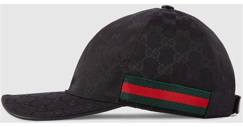 gucci black canvas hat